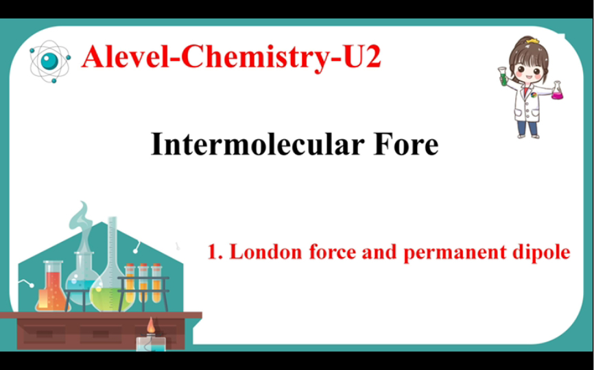 【U27】分子间作用力第一部分 LDF和permanent dipole 必须拥有姓名哔哩哔哩bilibili