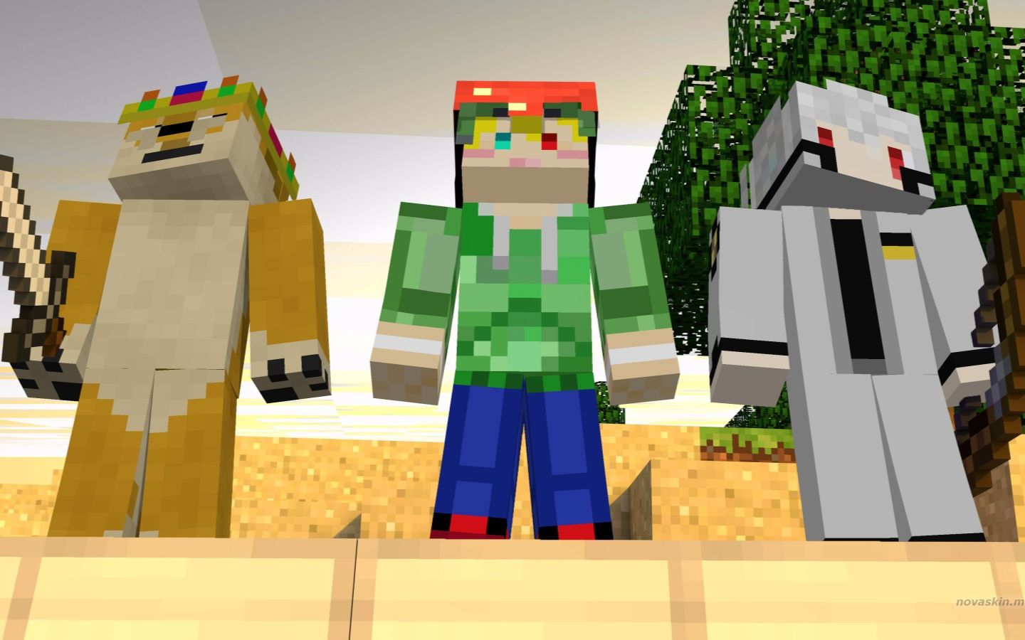 【叶子】★我的世界★minecraft hypixel uhc多杀菜鸡三人组在uhc被