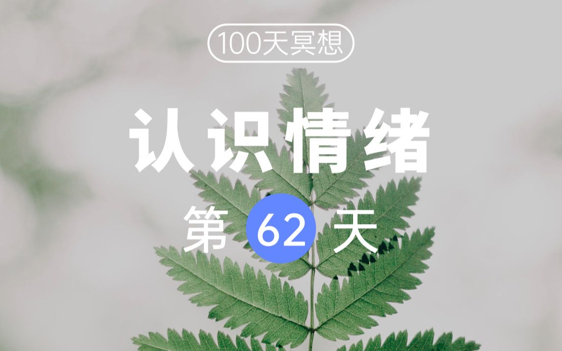 [图]【100天冥想挑战】 Day62 | 有效调节情绪，从观察和认识情绪开始