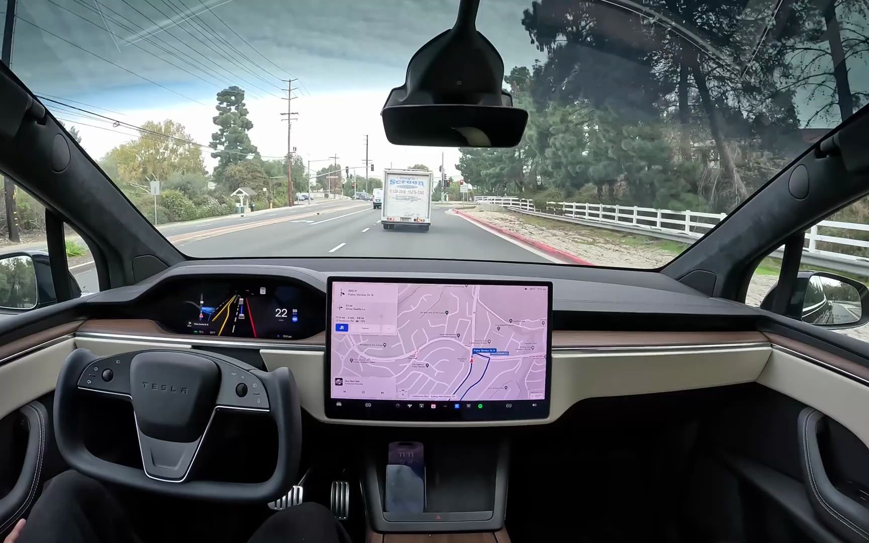 【自动驾驶】model x上的特斯拉全自动驾驶测试版10.69.3.