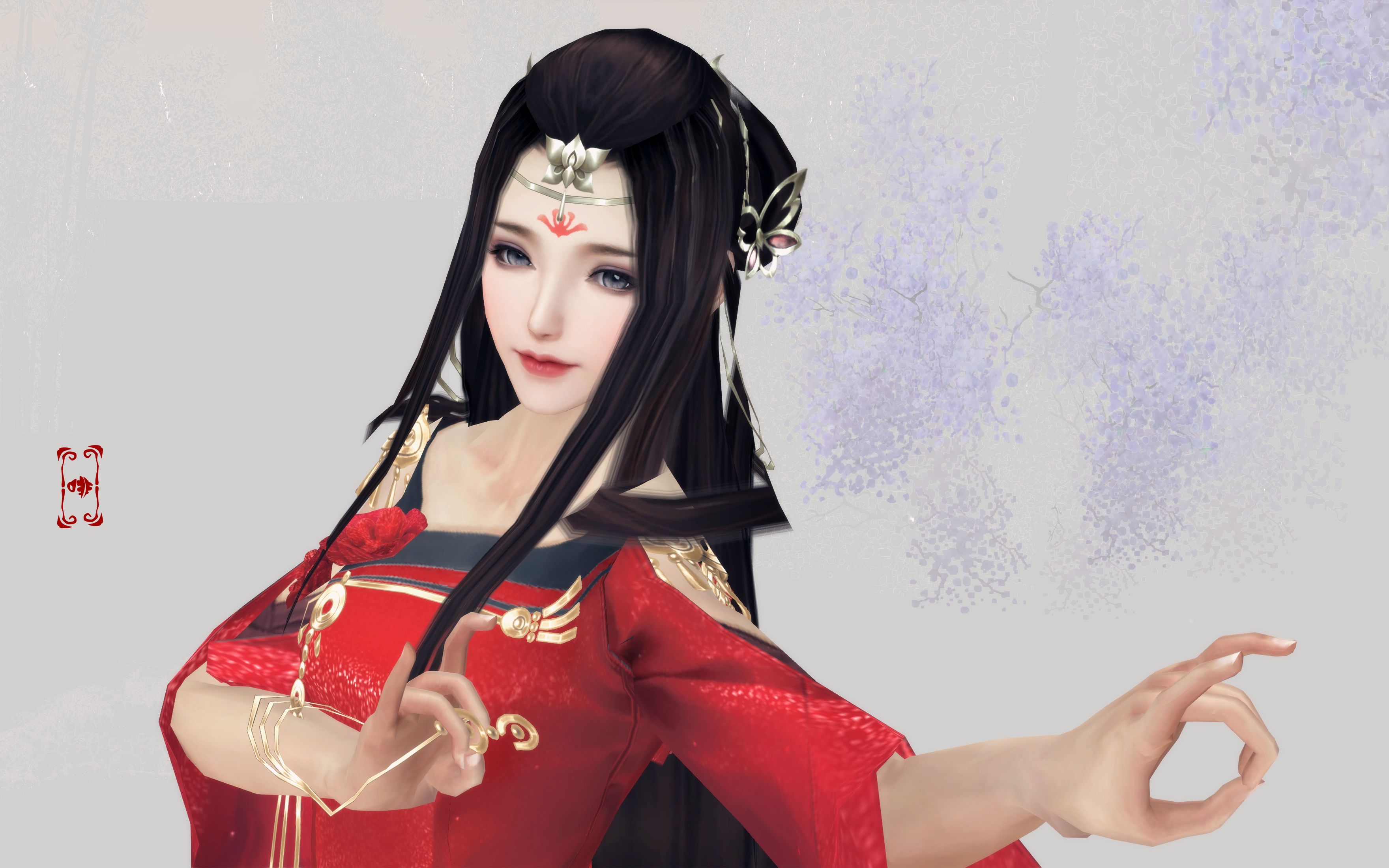 剑三成女原创脸型捏小人儿群像