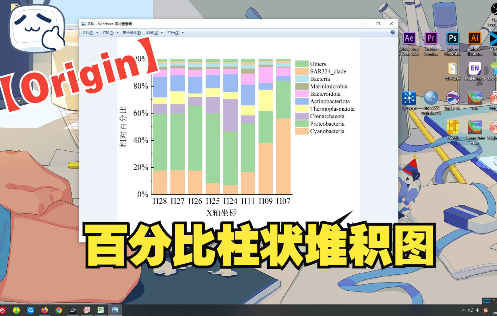 【Origin基础教学五】百分比堆叠柱状图的绘制(上)哔哩哔哩bilibili