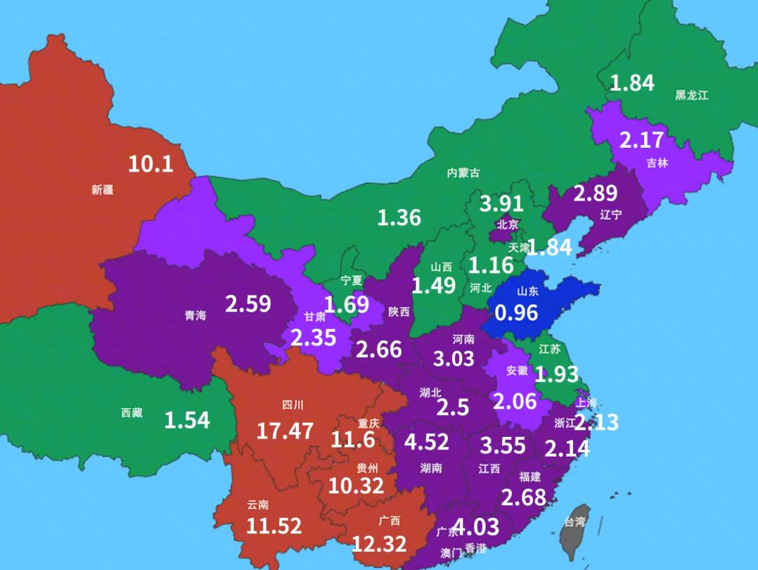 我国各省每十万人中艾滋病人数哔哩哔哩bilibili