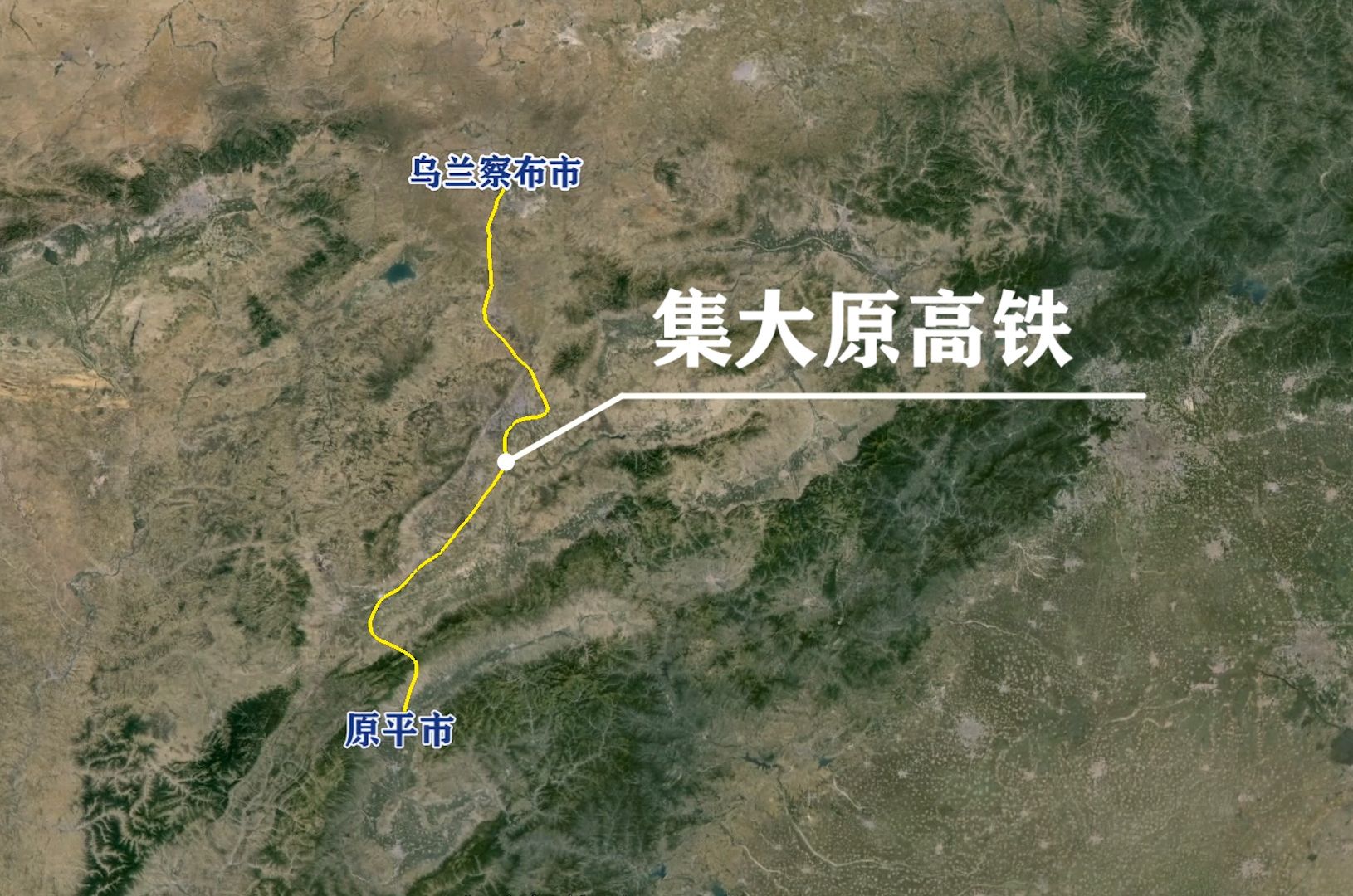 集大原高铁详细路线图图片