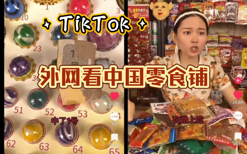 【TikTok】外网看中国零食铺|海外国际版抖音国外网友评论哔哩哔哩bilibili