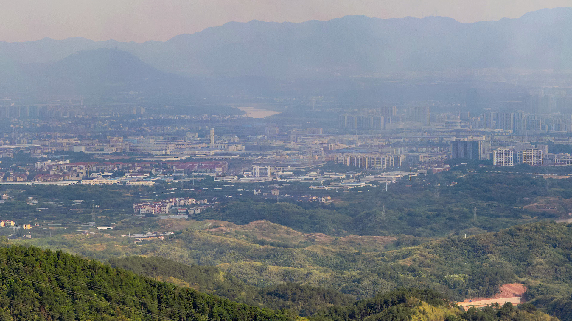 一亿像素金华全景图 尖峰山山火哔哩哔哩bilibili