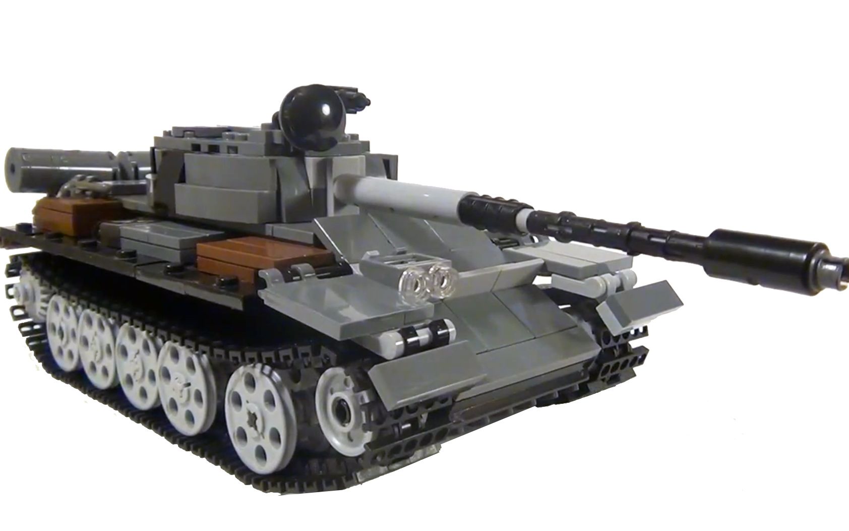 乐高moc教程苏联t55中型坦克拼搭指南