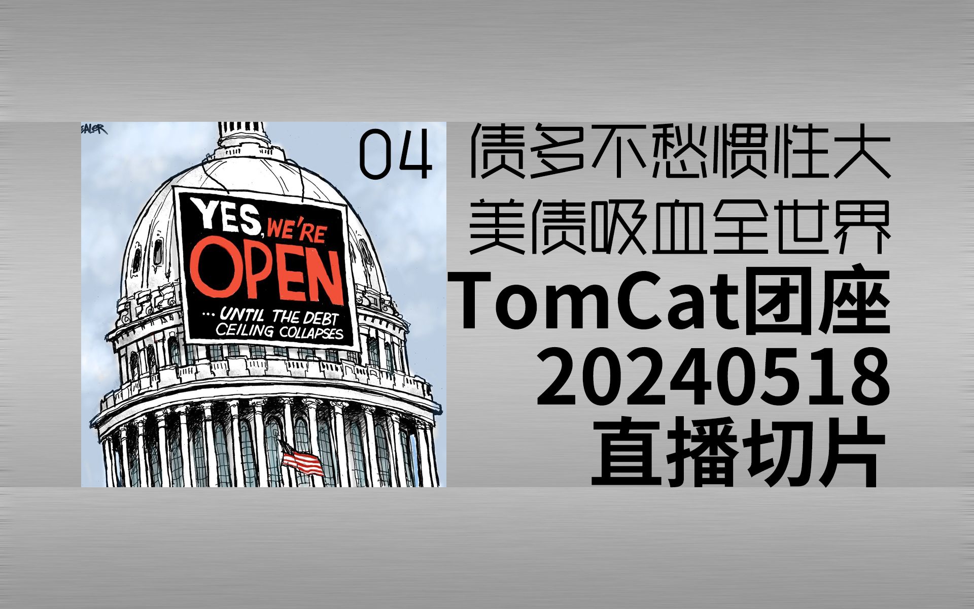 【切片】TomCat团座20240518直播切片 | 04 债多不愁惯性大 美债吸血全世界 精剪字幕版哔哩哔哩bilibili