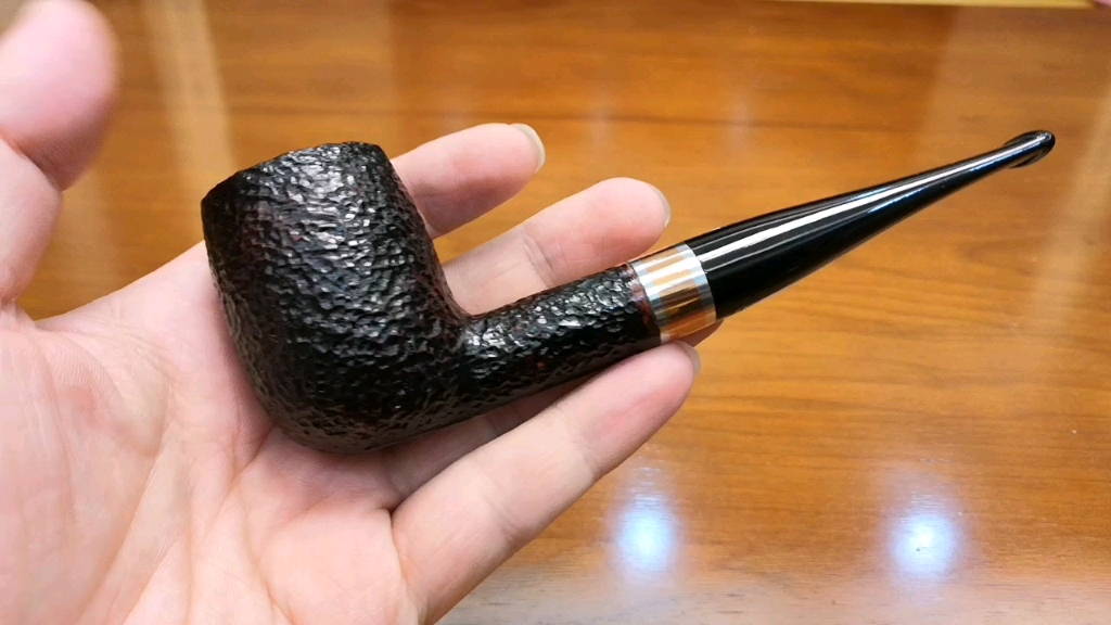 意大利沙芬石楠木烟斗 savinelli marte 128 喷砂撞球直斗
