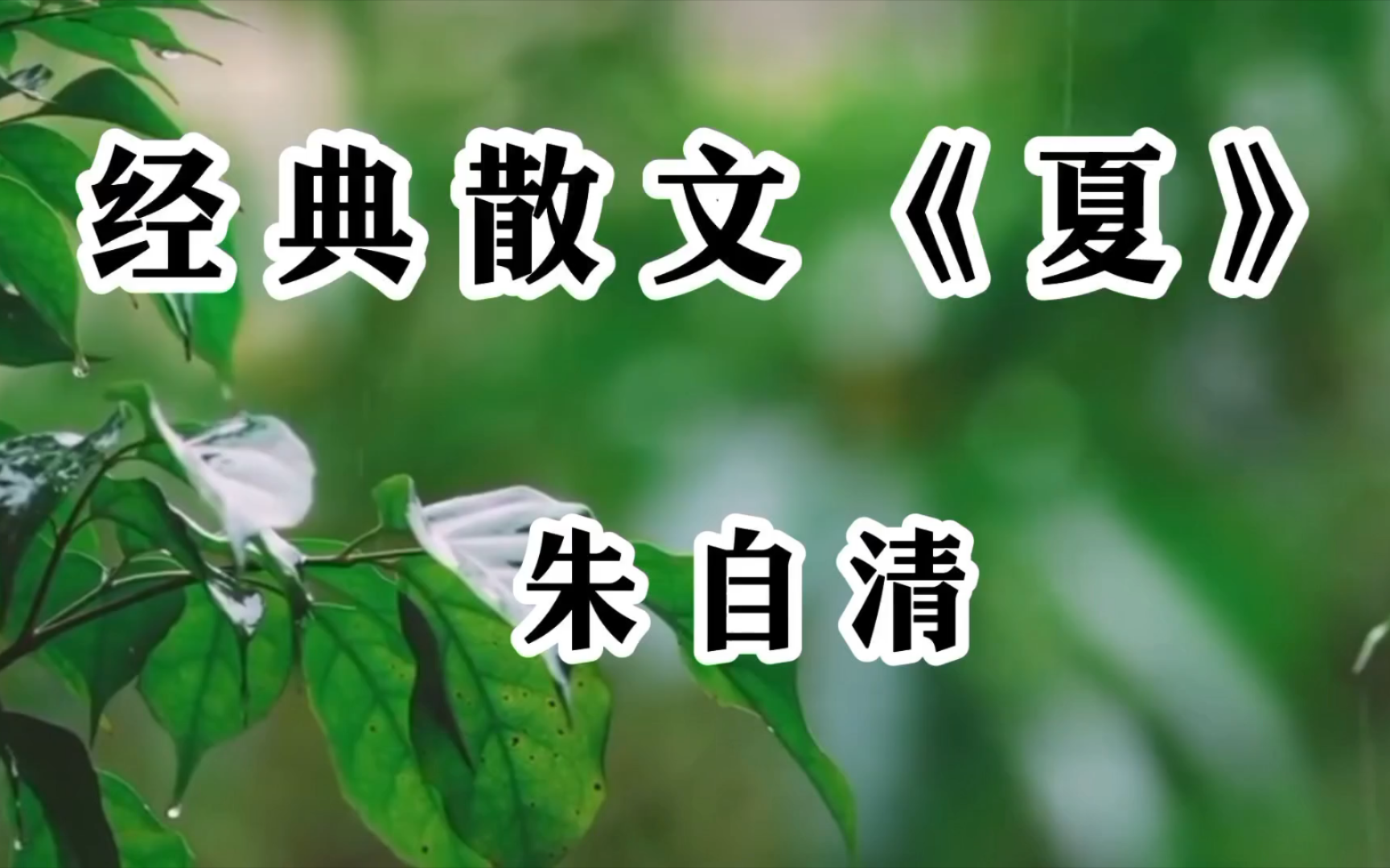 老刘诵读终典散文《夏》,作者:朱自清,夏天最美的是夕阳,晚霞和心境.