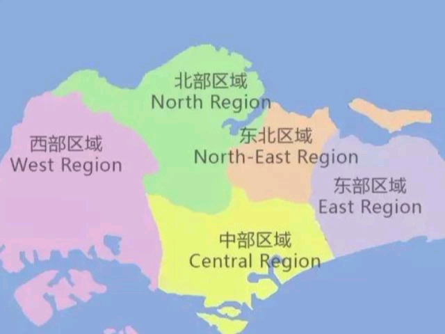 新加坡行政区划图片