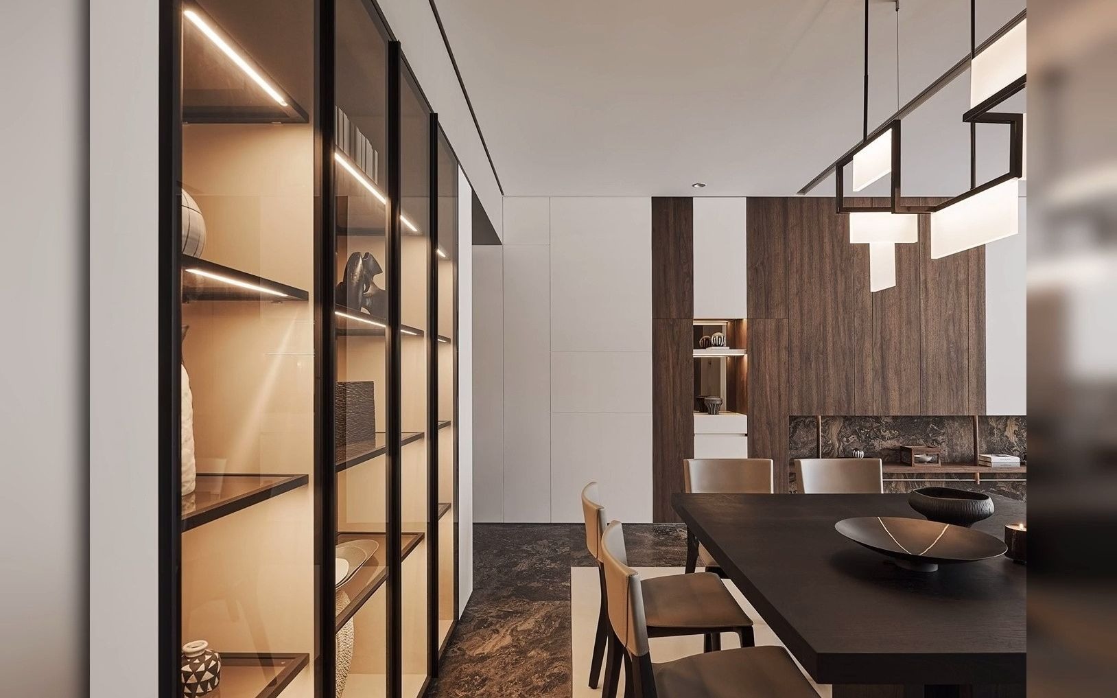 唐忠汉作品玄关 #平层案例 平层丨生活轨迹 唐忠汉新作 #知末网