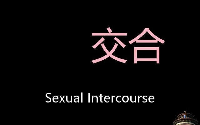 交合 Chinese Pronunciation sexual intercourse哔哩哔哩bilibili