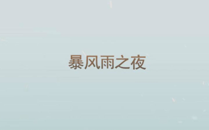 暴风雨之夜哔哩哔哩bilibili