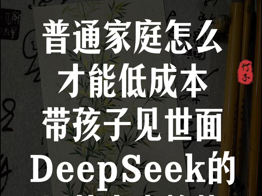 普通家庭怎么才能低成本让孩子见世面?DeepSeek的回答令人惊艳哔哩哔哩bilibili