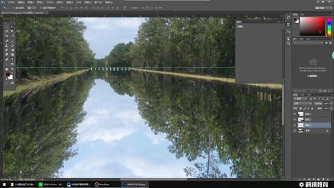 Ps教程 快速生成水面波纹和反射 哔哩哔哩