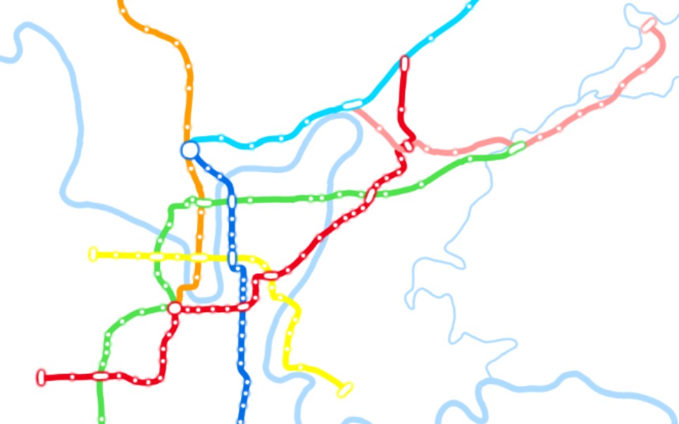 柳州轨道交通/柳州单轨未变形路线图