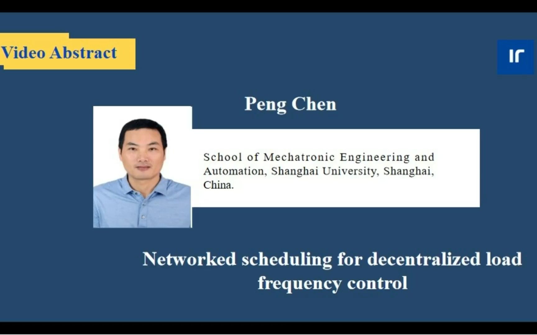 上海大学机电工程与自动化学院彭晨教授研究论文:分散式负荷频率控制的网络化调度研究哔哩哔哩bilibili