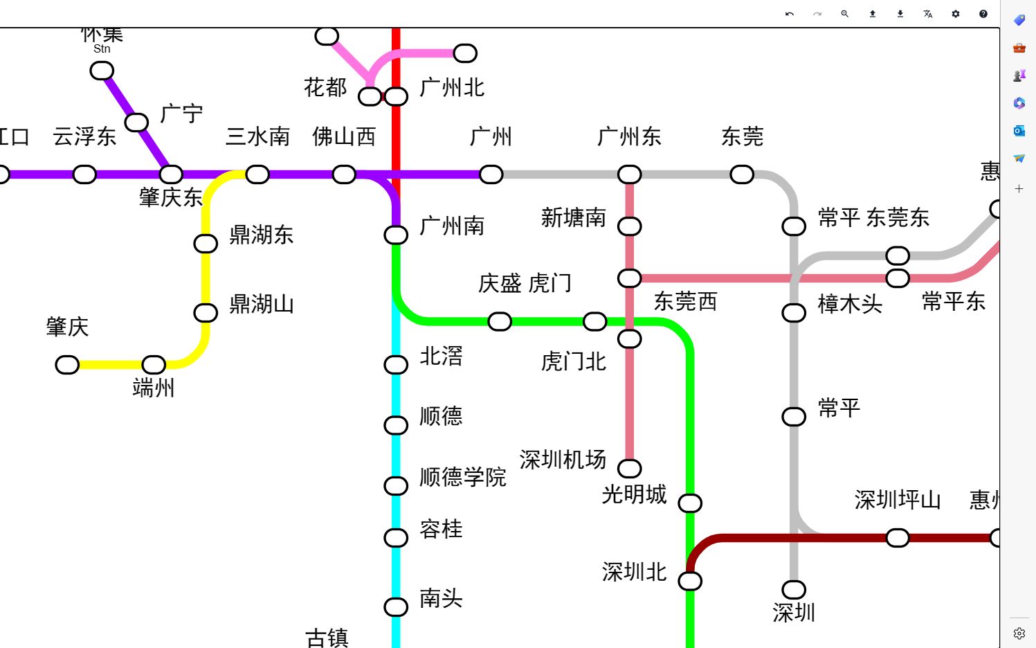 广东城际轨道线路图图片