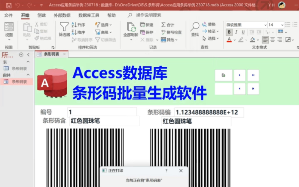 Access数据库条形码批量生成软件哔哩哔哩bilibili