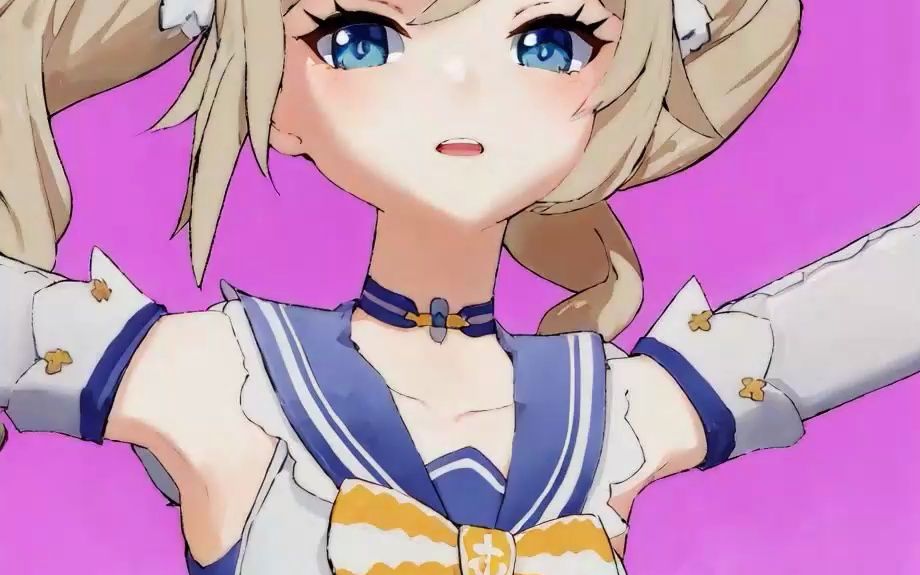 原神芭芭拉可爱舞蹈(ai逐帧)---还是你的笑容最可爱(50s版)