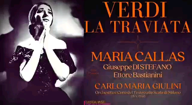 [图]Parigi o cara告别巴黎Giuseppe di Stefano斯苔芳诺 Maria Callas卡拉斯1955年歌剧La Traviata茶花女