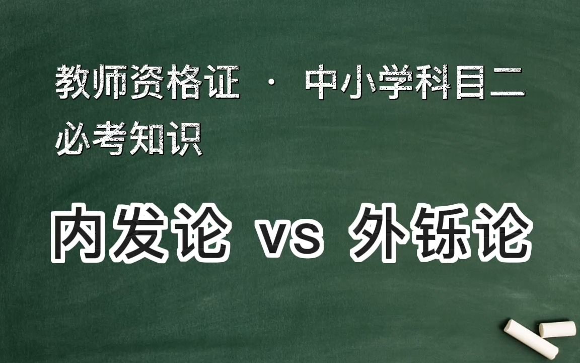 每天5分钟教师资格必考知识之「内发论 vs 外铄论」哔哩哔哩bilibili