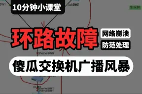 Download Video: 不可控设备环路故障导致网络崩溃怎么办？网络工程师用10分钟告诉你防范处理傻瓜交换机的环路广播风暴！