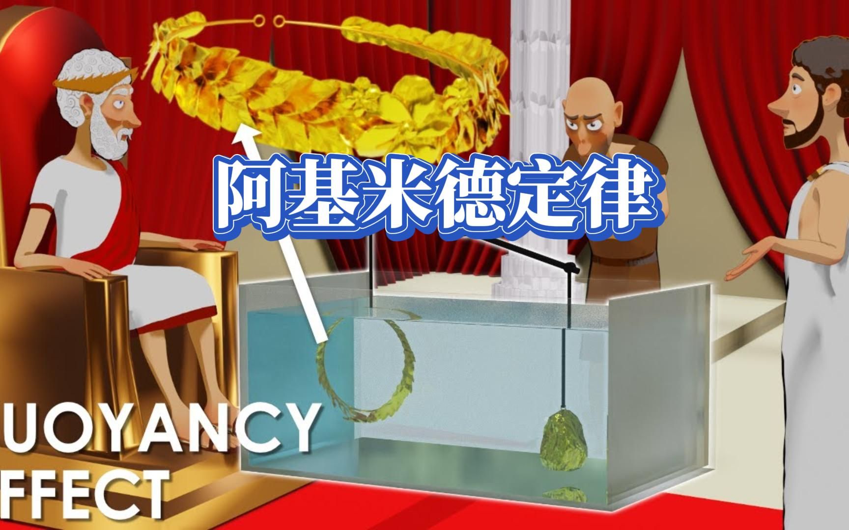 怎么用阿基米德定律来解决王冠的真假,阿基米德的设计真是巧妙_哔哩哔哩_bilibili
