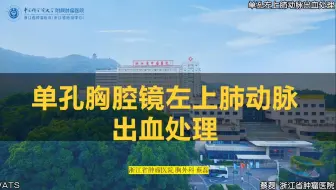 单孔左上肺动脉出血处理 蔡磊教授供稿