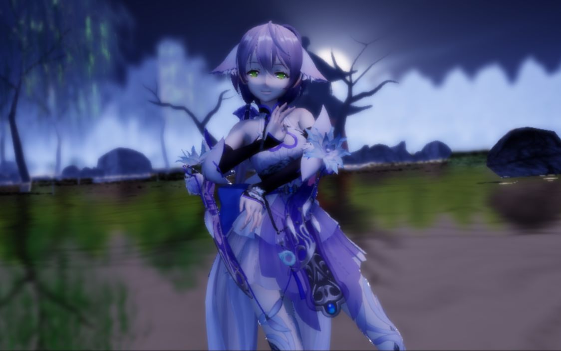 灵狐洛天依mmd作牵丝傀儡戏演剧于三尺红绵之上