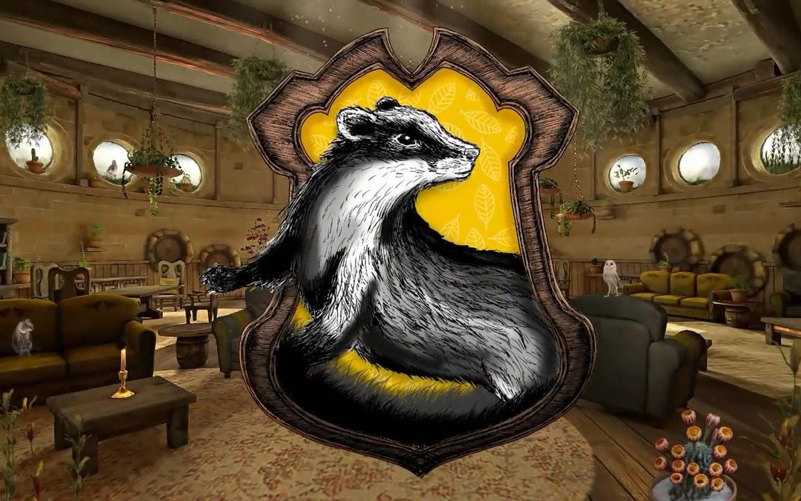 搬运哈利波特霍格沃茨赫奇帕奇公共休息室白噪音hufflepuffcommonroom