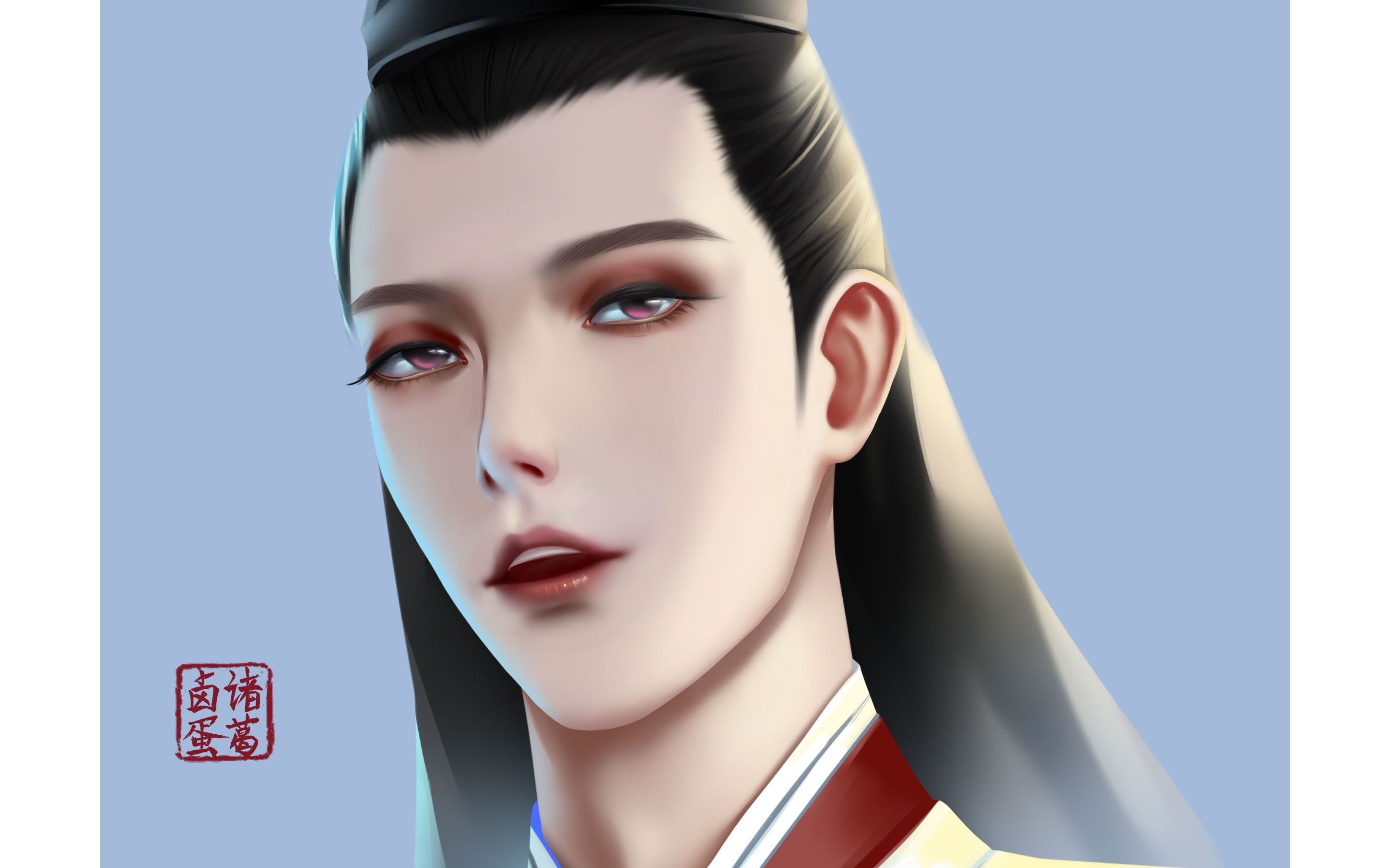 【绘画过程】都是同人系列---《棋魂》褚嬴_哔哩哔哩 (゜-゜)つロ 干