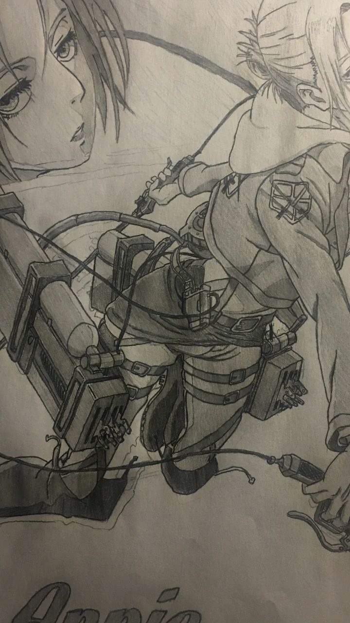 进击的巨人 亚妮(素描)_哔哩哔哩_bilibili