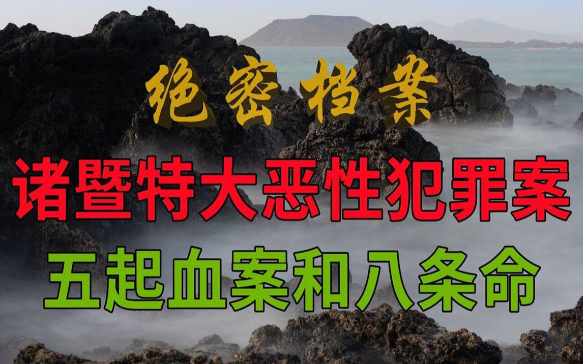 诸暨特大恶性犯罪案,小县城骇人听闻的新闻人物,二十年的时间他背负了五起血案参与杀害八条人命  大案要案纪实录  绝密档案哔哩哔哩bilibili