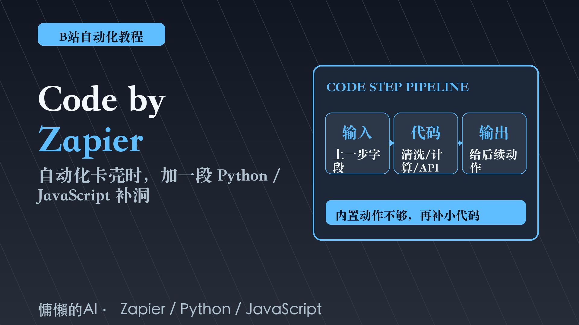 Zapier Code by Zapier 怎么用:自动化卡壳时加一段 Python/JS