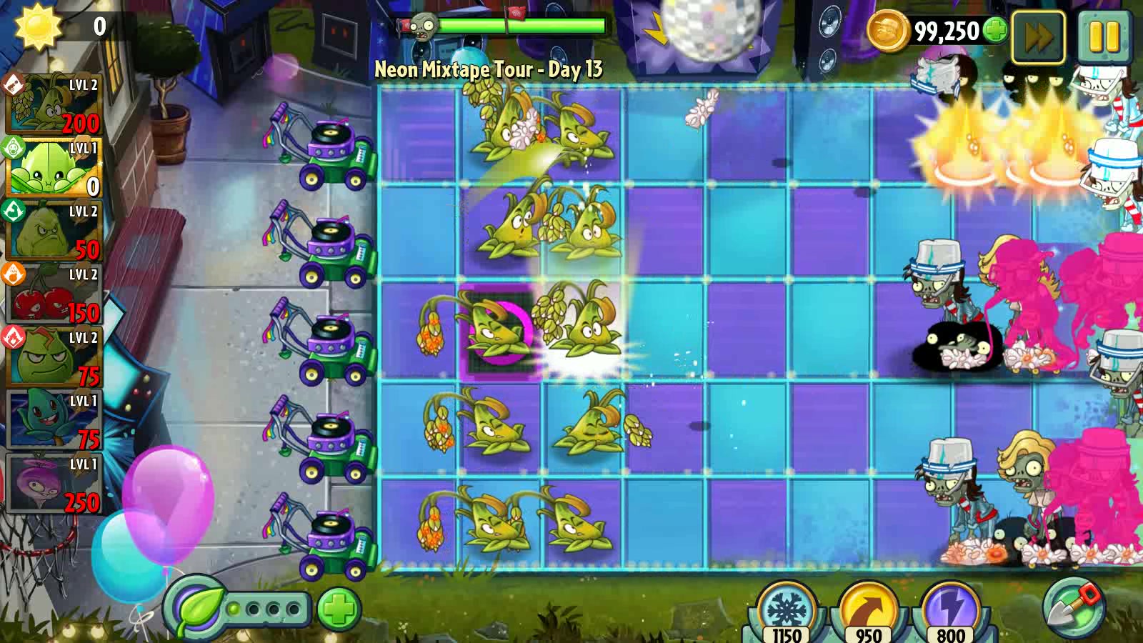 植物大战僵尸2国际版:摇滚年代第13天