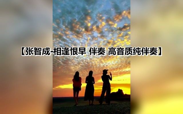 张智成相逢恨早 伴奏 高音质纯伴奏哔哩哔哩bilibili