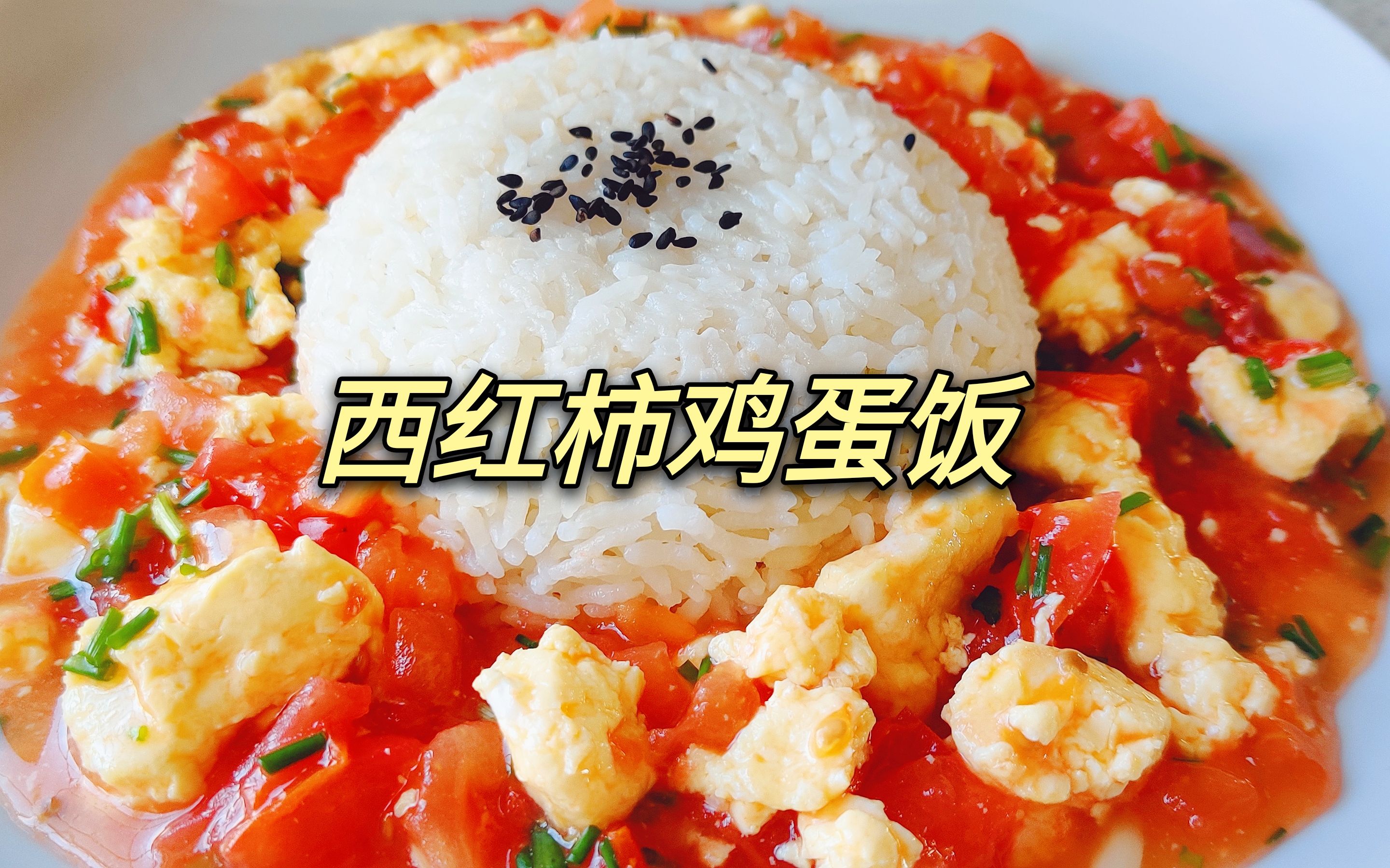 西红柿炒蛋盖饭图片图片