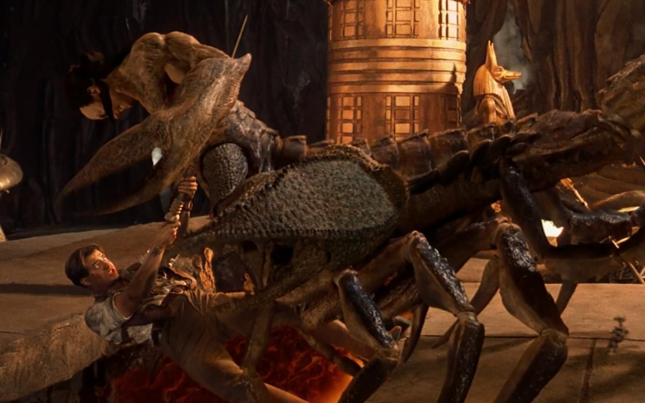 科幻电影木乃伊强森变成了蝎子做烧烤肯定不错