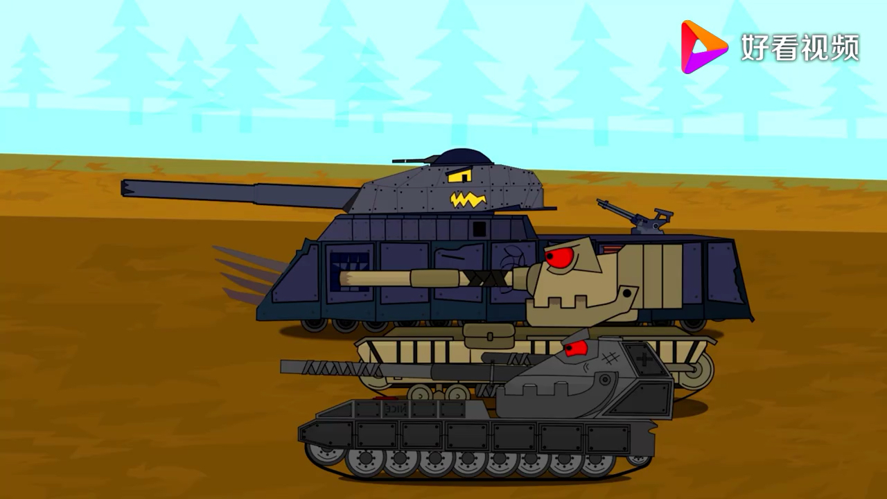 坦克世界动画:kv44vs巨鼠