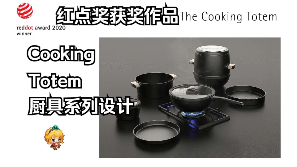 CookingTotem® | 5-Delige Stapelbare Non-stick Pannenset | Zwart