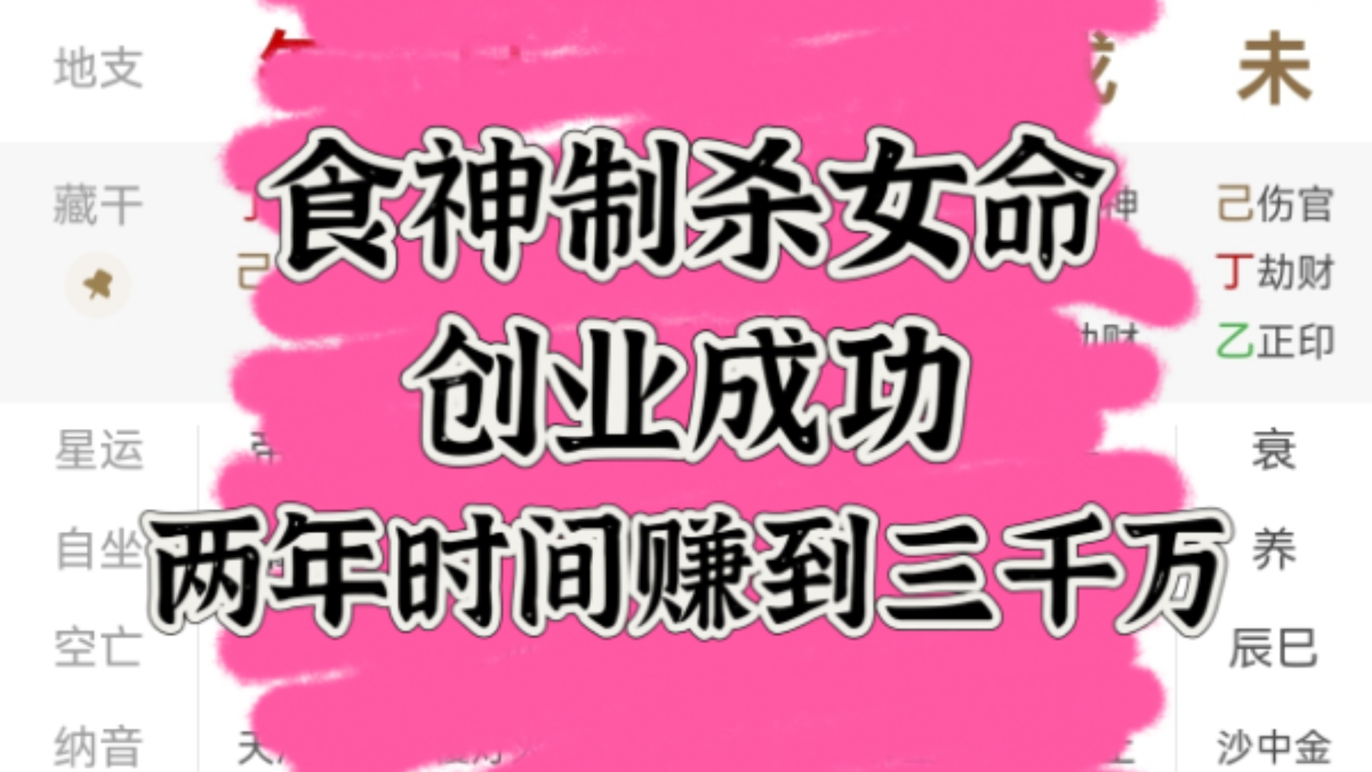 最容易创业成功的格局——食神制杀（三连关注帮看）