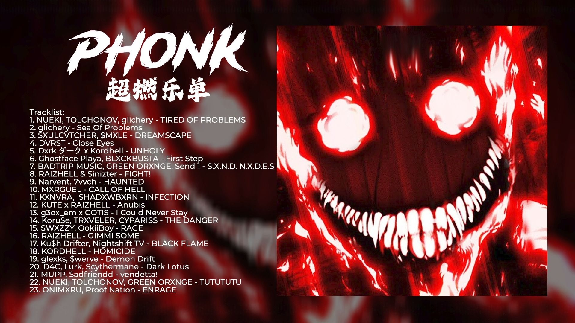 【迷幻电音15】phonk music|超燃音乐歌单|健身背景乐歌单|汽车音乐