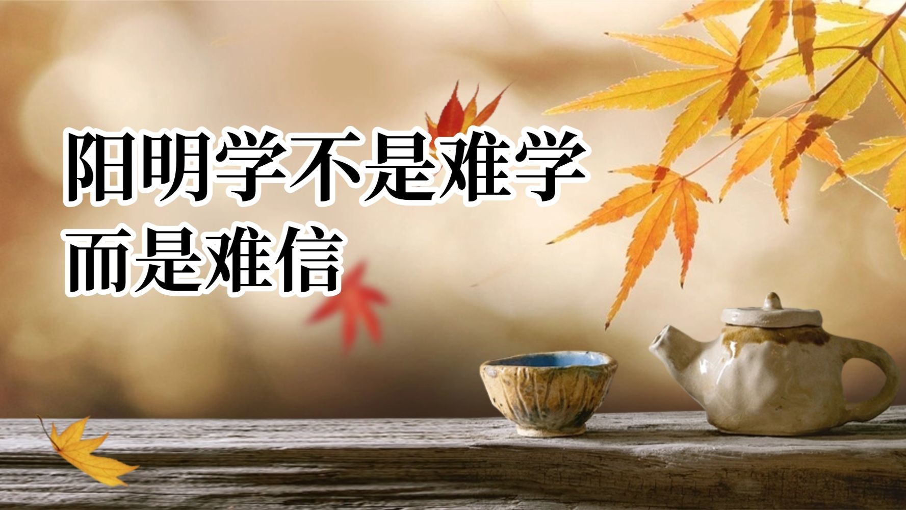 阳明学不是难学  而是难信
