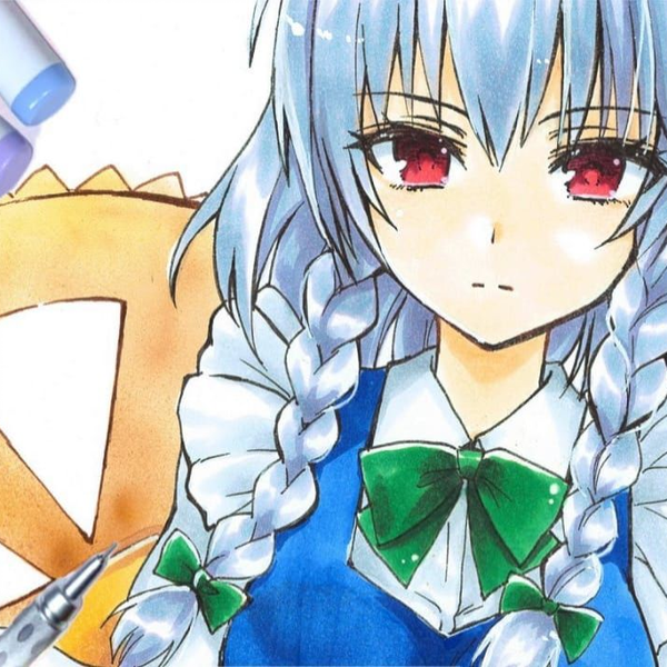 星夜月様専用】イラスト6点 手描きイラスト コピック 小色紙