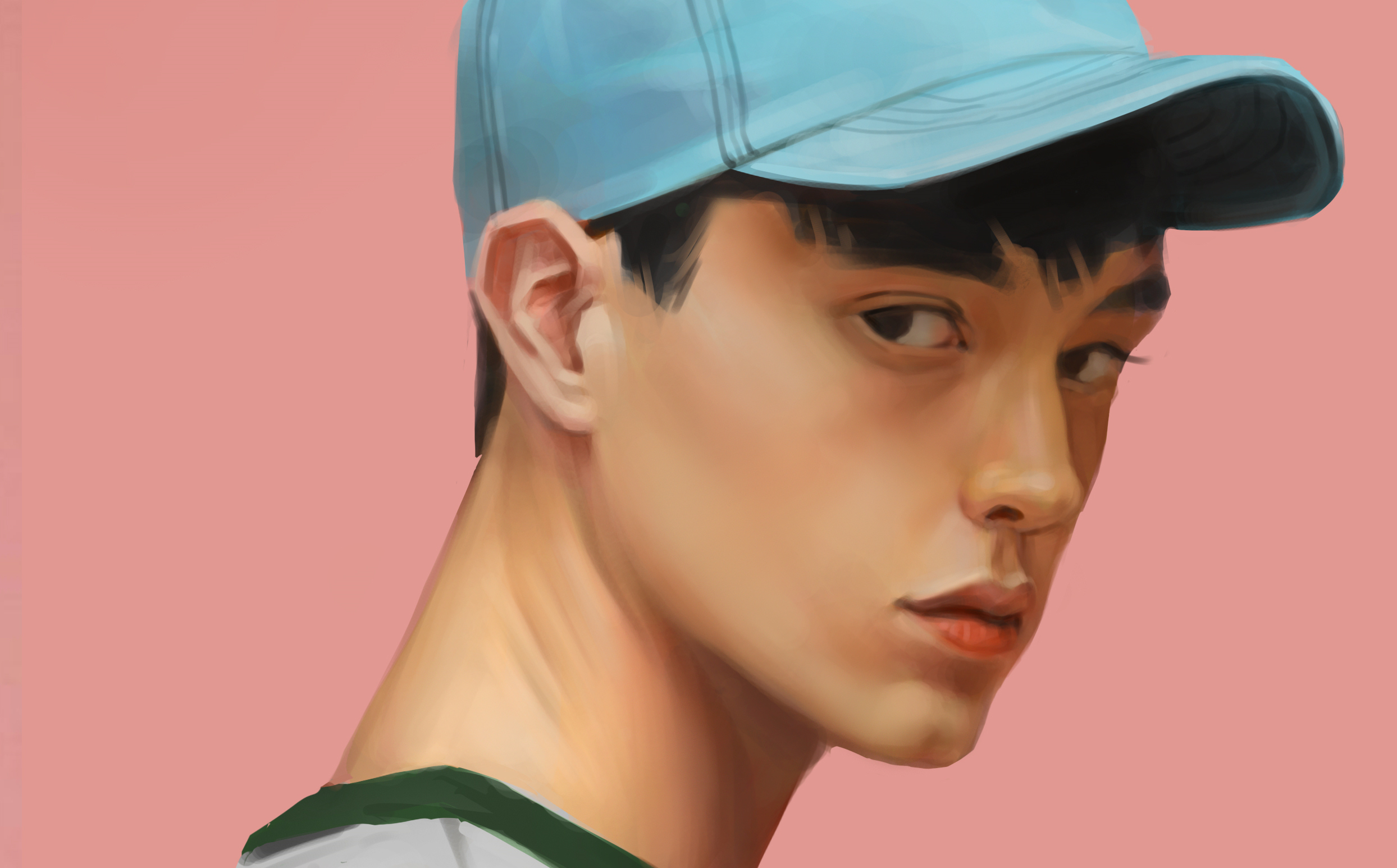 活动作品20200430彩色肖像直涂流程