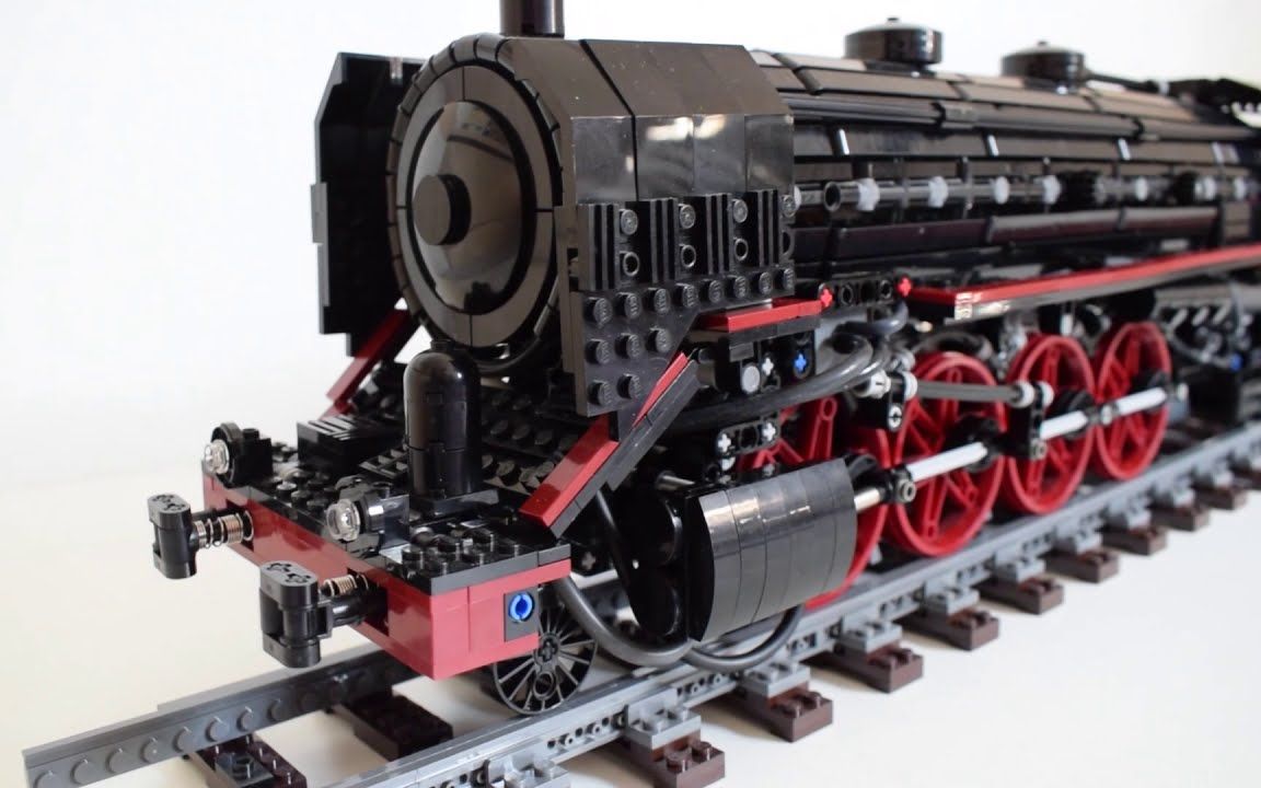 【乐高火车】压缩空气驱动的真 · 蒸汽火车 moc_哔哩哔哩_bilibili