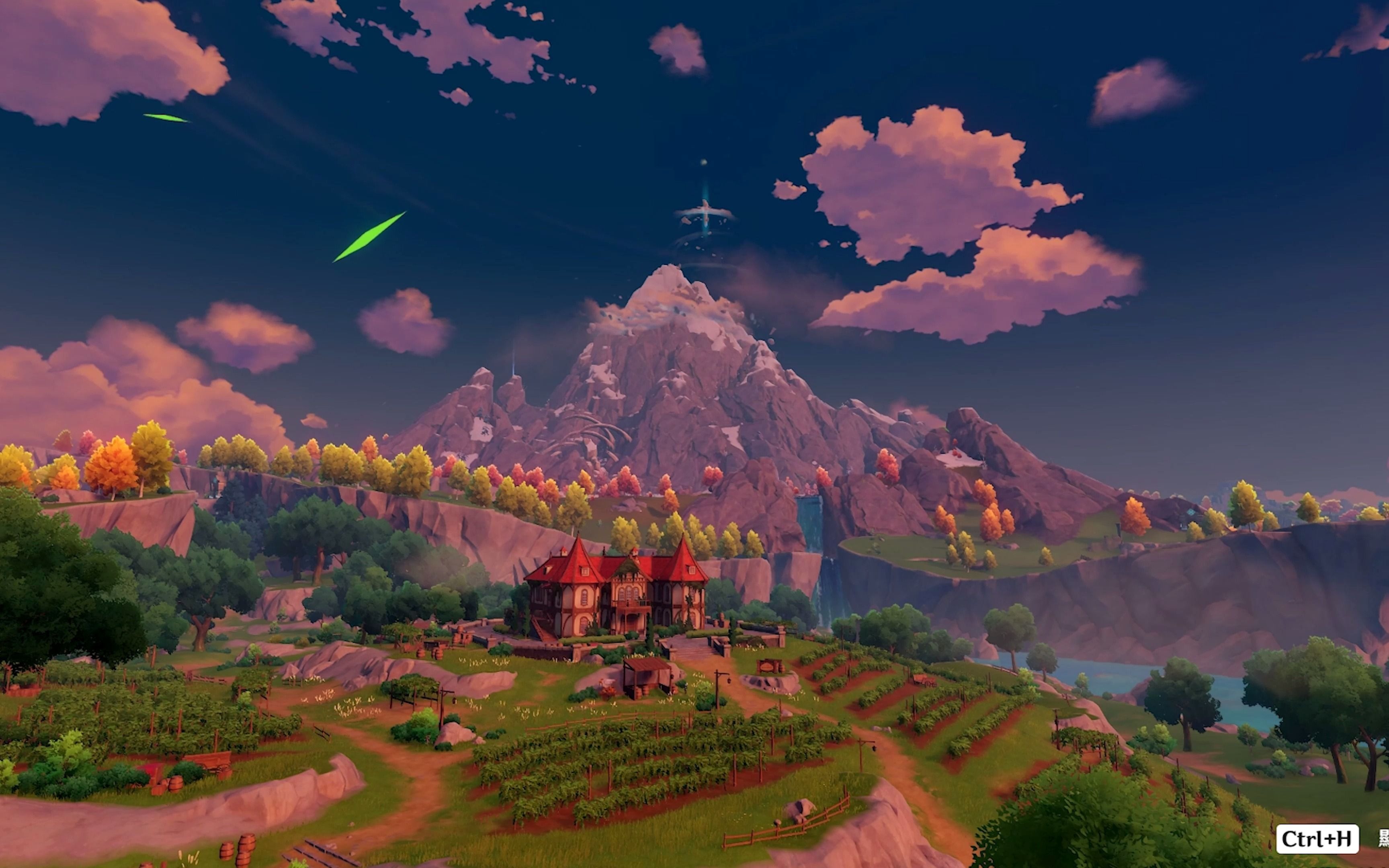 【原神】晨曦酒庄视频壁纸2 看,雪山也入镜了呢 酒庄远景