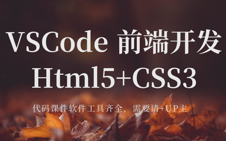 VSCode网页开发web前端开发Html5+CSS3教程哔哩哔哩bilibili